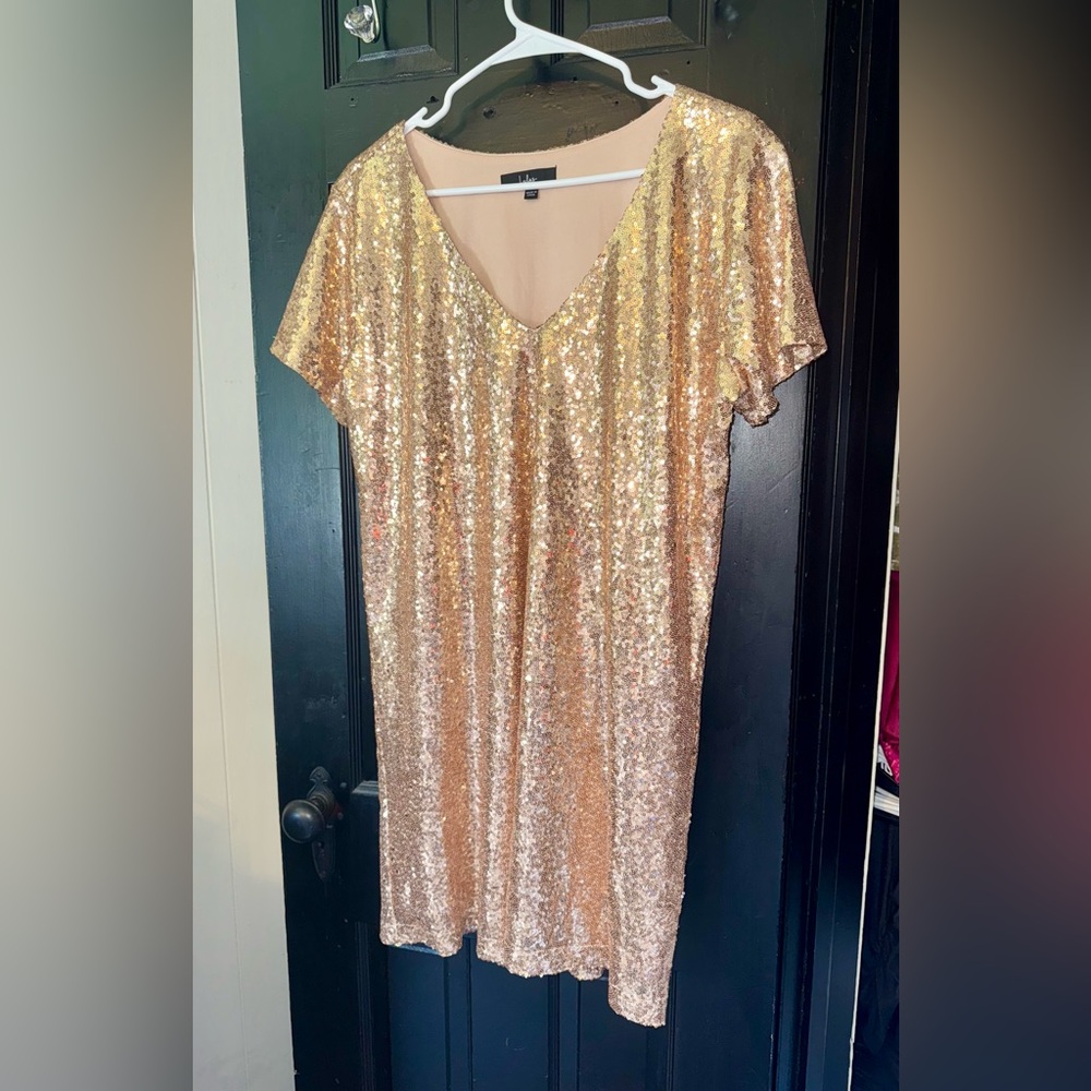 Sequin Gold Dress
